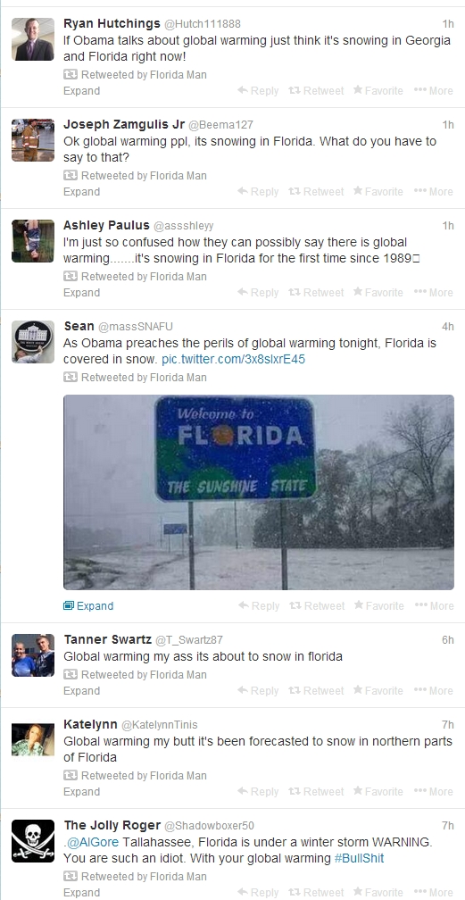 Men det snöar ju i Florida!